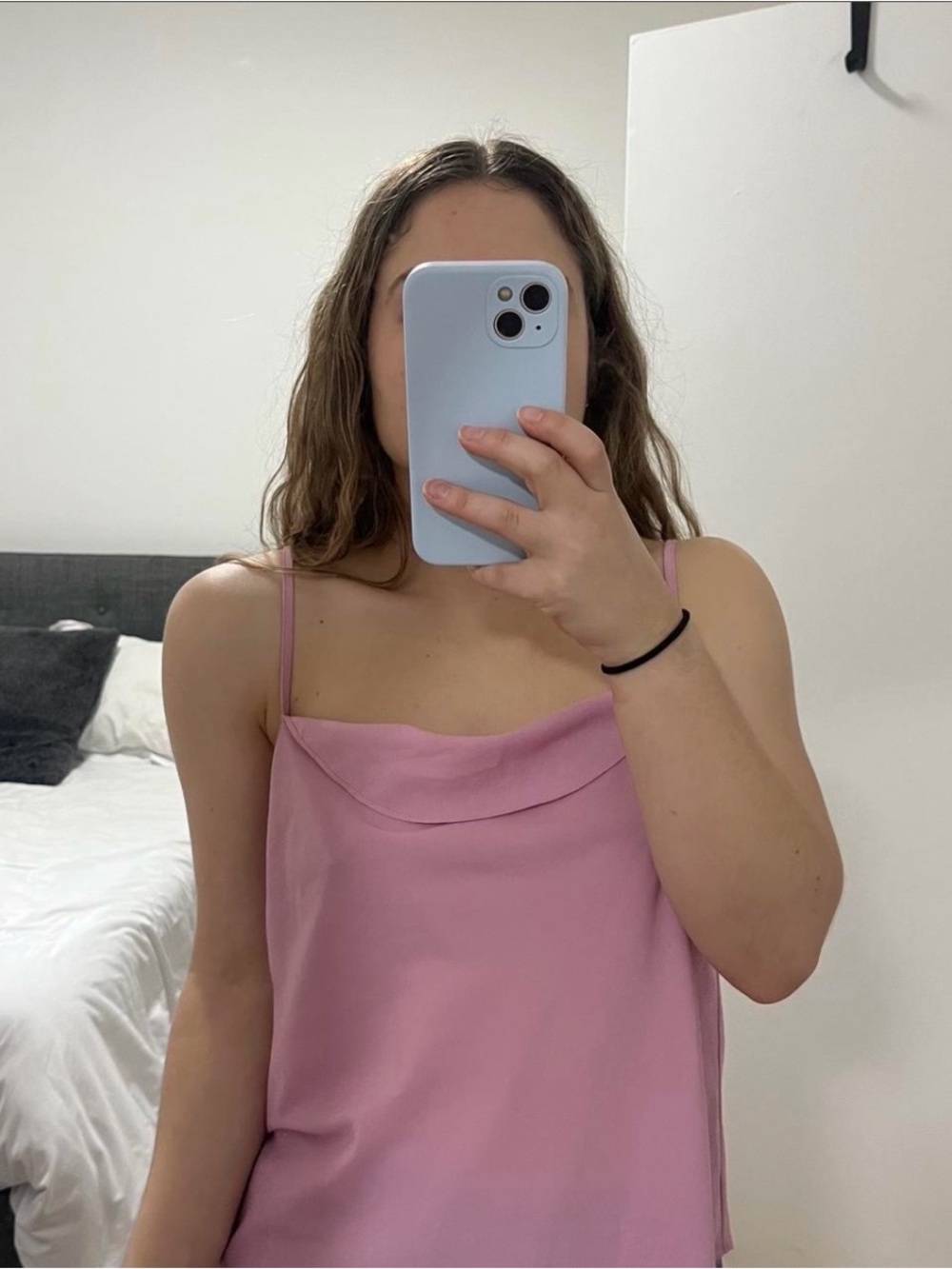 Topshop Pink Cowl Neck Top